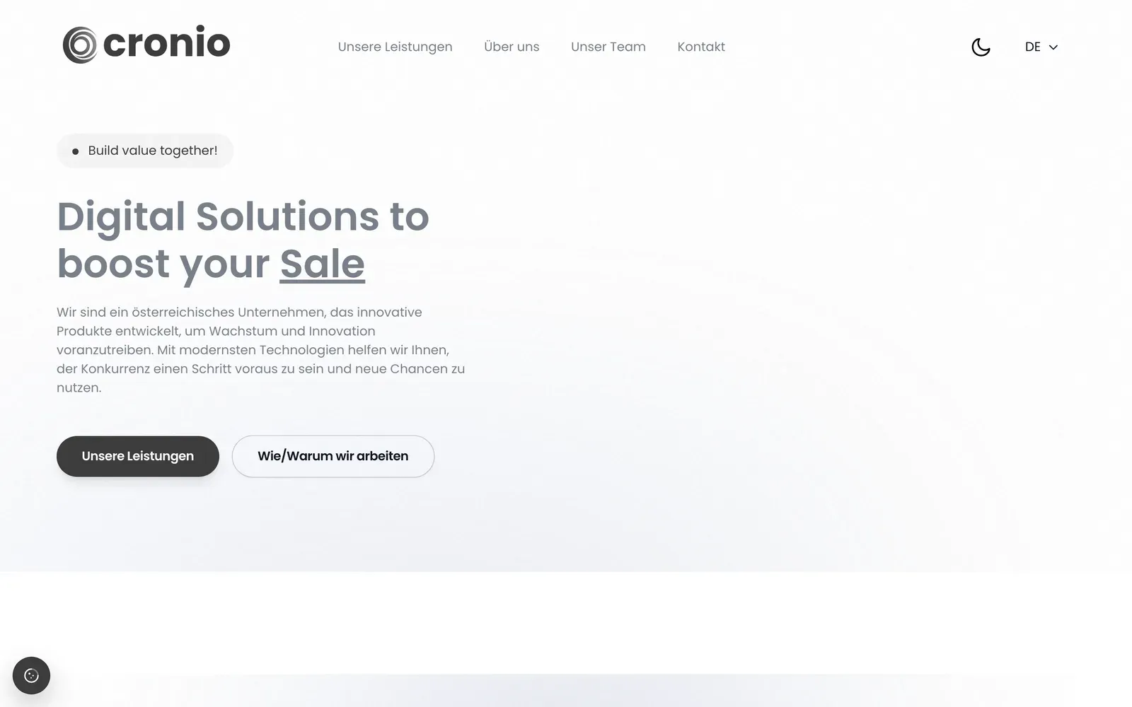 Startseite von cronio.at