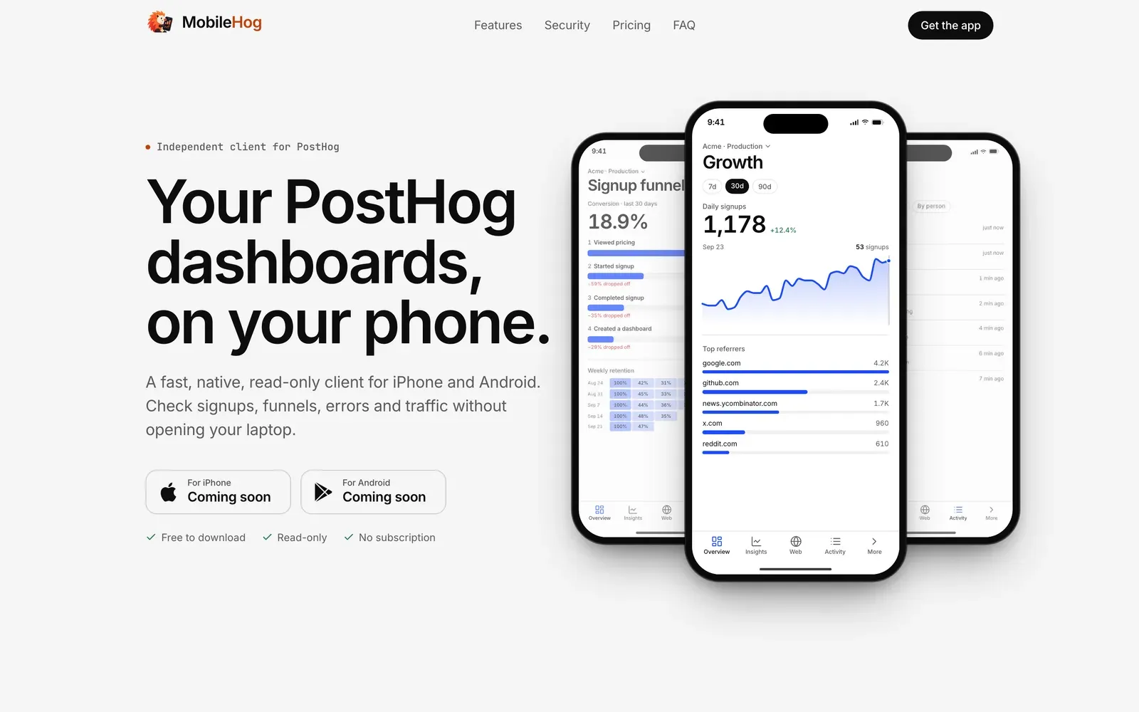 Startseite von mobilehog.app